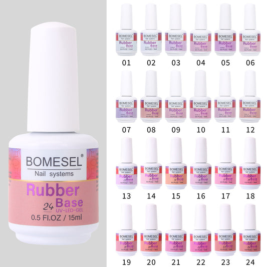 15ml Uv Gel Polish Non-Toxic Color Glue Natural Material Rubber Base Coat 2 in 1