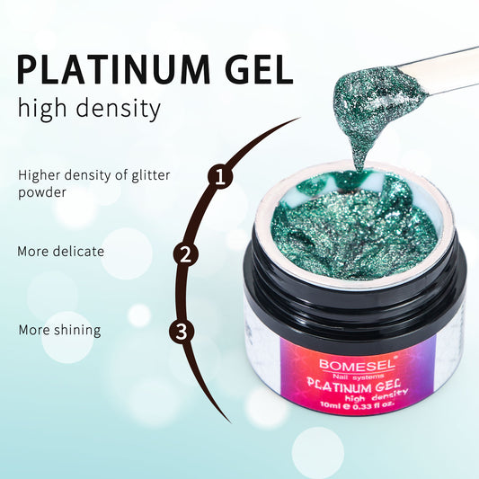 10ml Sparkling Platinum Gels UV Lamp Soak off UV Nail Polish Gel for Nail Salon