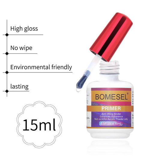 15ml Air Dry Nail Primer Gel Polish No Acid Free Vegan Acrylic Powder Primer