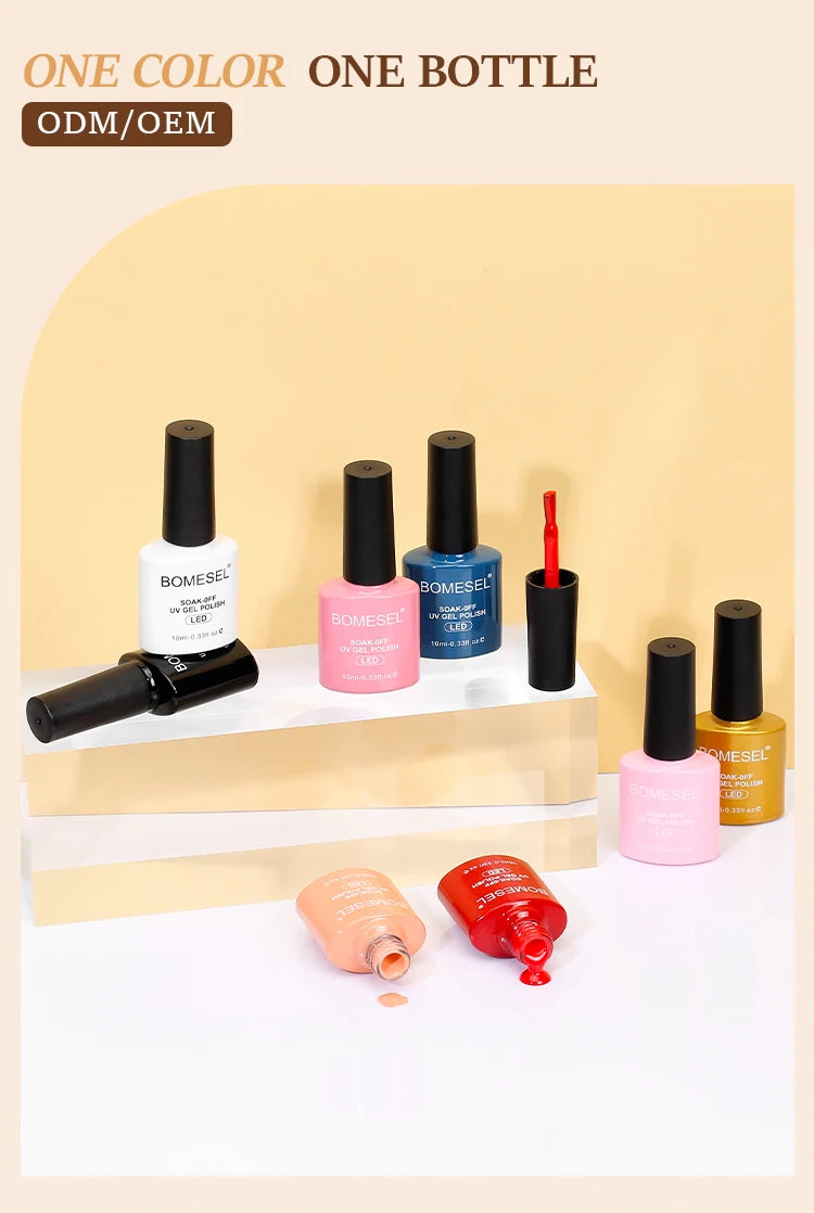 2024 Bomesel Wholesale New Color Enamel Gel Polish Nails Polish Colour Uv Gel