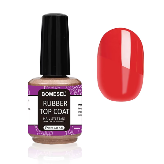 High Flexibility 15ml Nail Top Coat with Durable Rubber Top Enhanced Bonding Protective Top & Base Coat