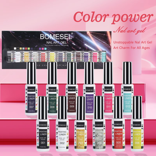 Gel Polish Cosplay Theme Kit 10pcs Long Wear Base Coat and Top Coat LED Lamp Source for DIY Discount Price