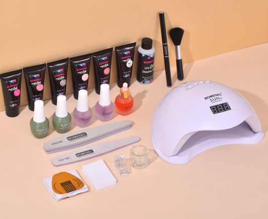 Set of 30ml Manicure Phototherapy UV Gel with Diamond Stick-Ons Fast Extension without Paper Tray Crystal Gel Extension Set