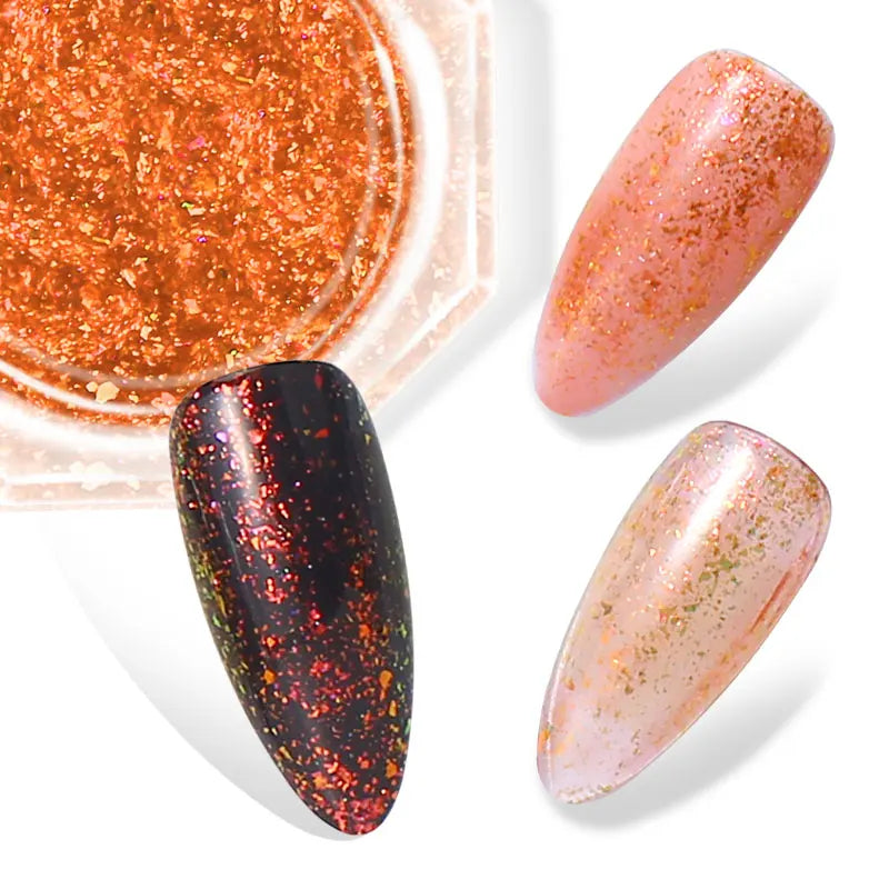 5ML UV Chameleon Flake Gel Color Changing Glitter Chrome Polish for Nail Art LED Curing DIY French Soak-Off Varnish Sparkle