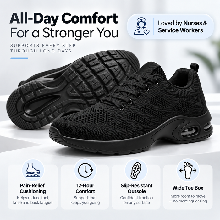 Bomesel orthopedic shoe in All Black