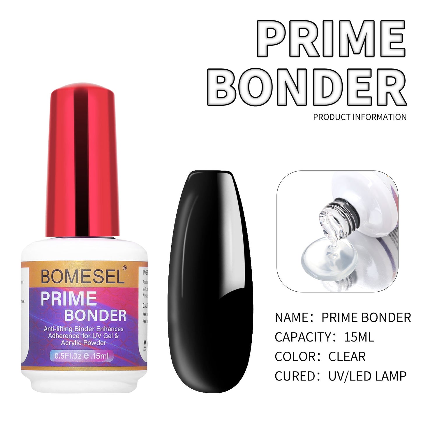 15ml Nail Gel Soak Off Nail Bonder Adhesion Strenthening Bonder Nail Primer