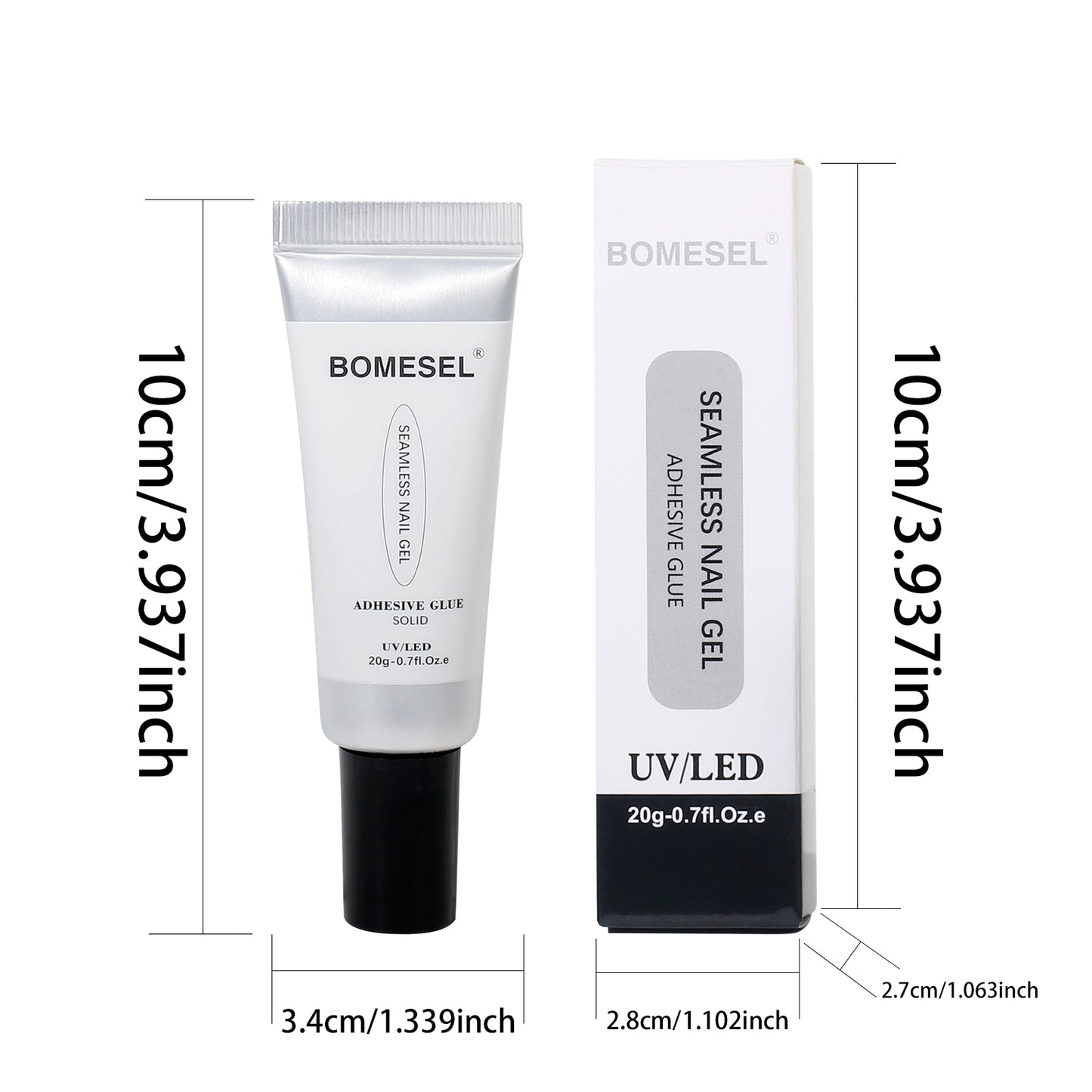 New Upgraded Formula 20g Solid Nail Tips Gel Long Lasting Super Strong Adhesive Nail Glue Gel for Press on Nails