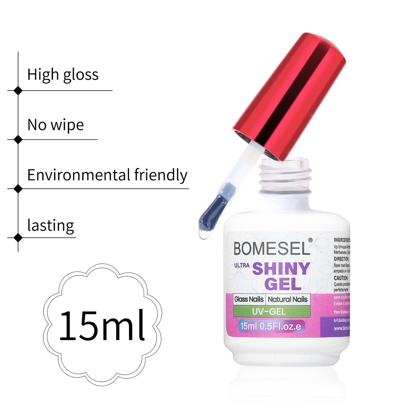15ml Gel Nail Art Supplies Professional Long Lasting Shiny Function of Gel for Nail Salon
