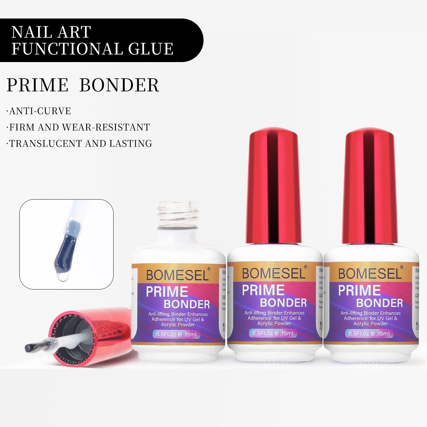 15ml Nail Gel Soak Off Nail Bonder Adhesion Strenthening Bonder Nail Primer