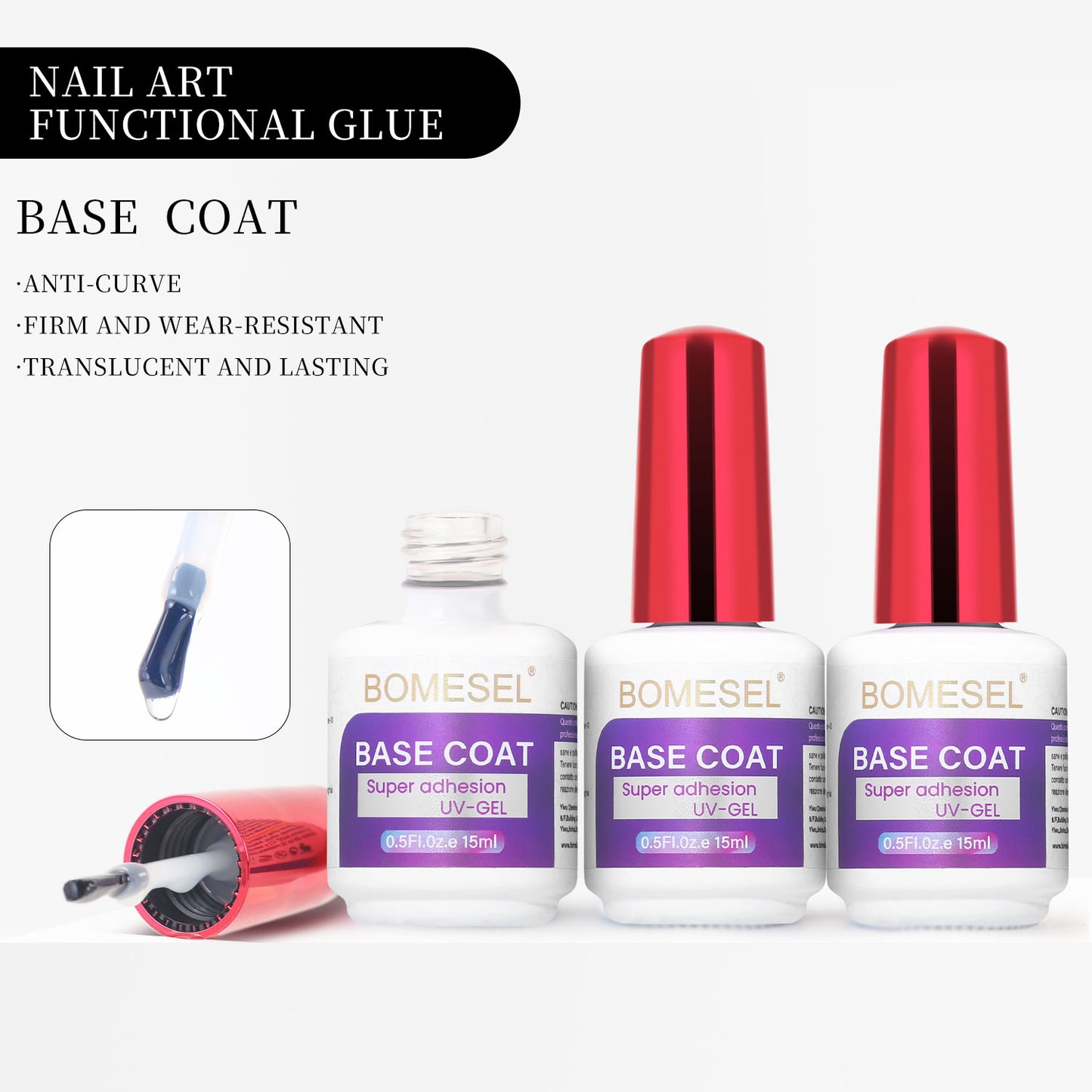 15ml Uv Clear Nail Art Painting Polish Gel Non-toxic UV Base Coat