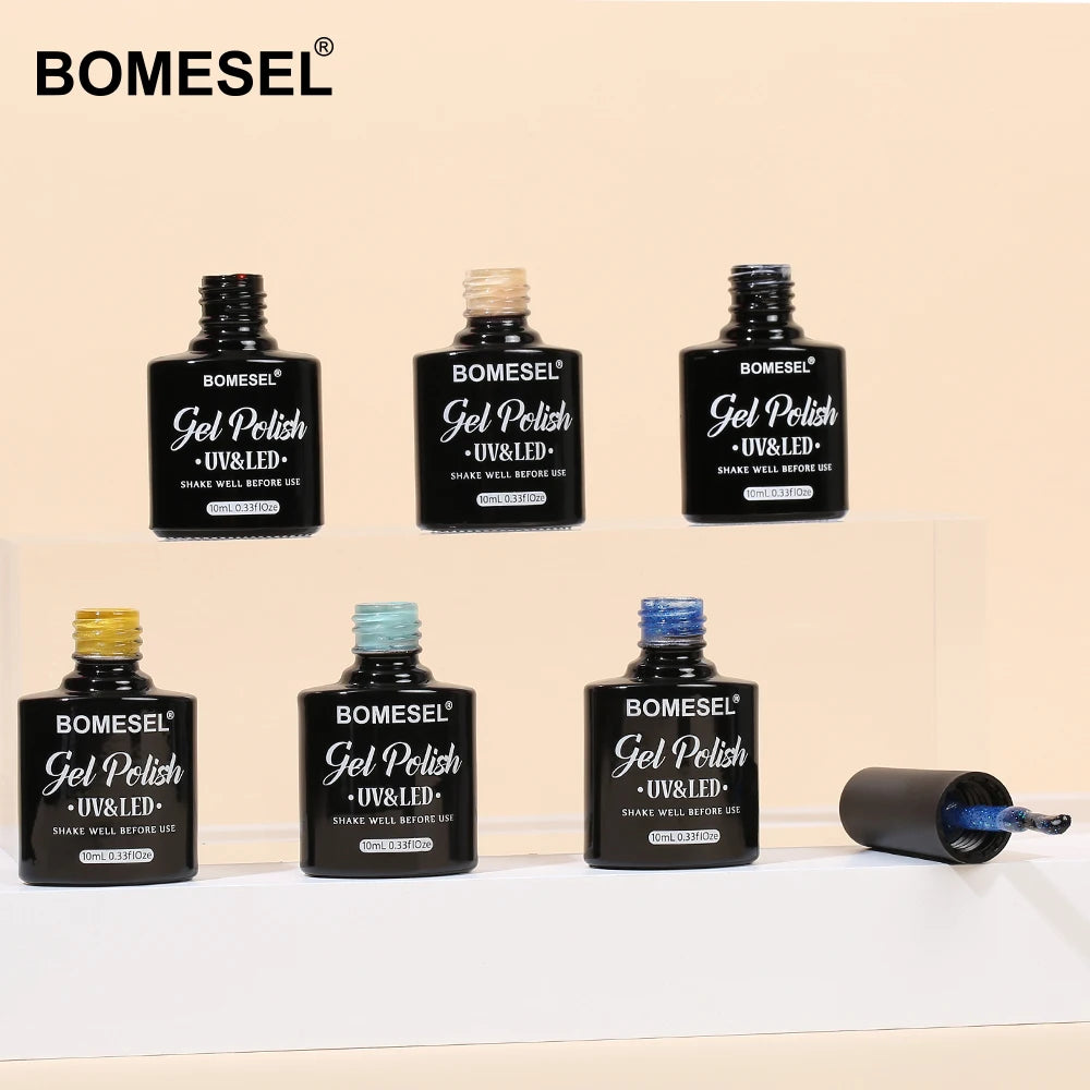 Super Shiny Holographic UV Nail Polish Topcoat Non-Wiping Toughened Glass Gel LED Lamp Source DIY Transparent Top Paint Bottle