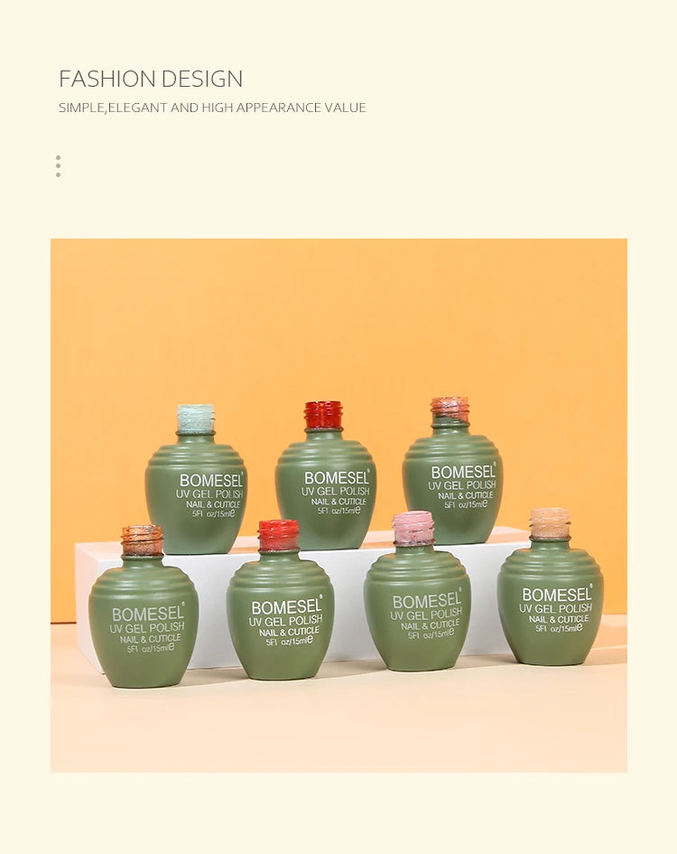 Wholesale Fashionable Solid Color UV Nail Polish Gel High Quality and Long-lasting Customizable for Salons and Personal Use