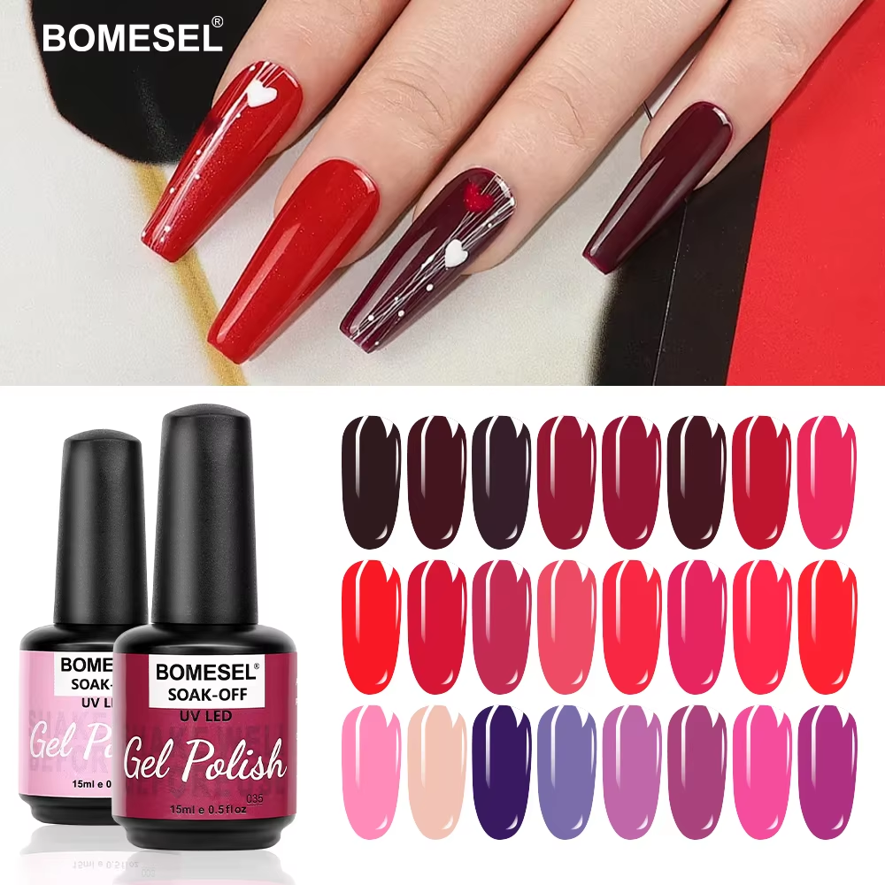2024 Bomesel Polish Gel Nail Wholesale Nail Supplies Private Label for Nails Art Salon Custom UV Gel Polish Uv Led Gel