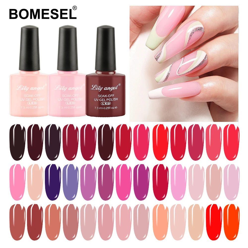 2024 Bomesel Wholesale New Color Enamel Gel Polish Nails Polish Colour Uv Gel