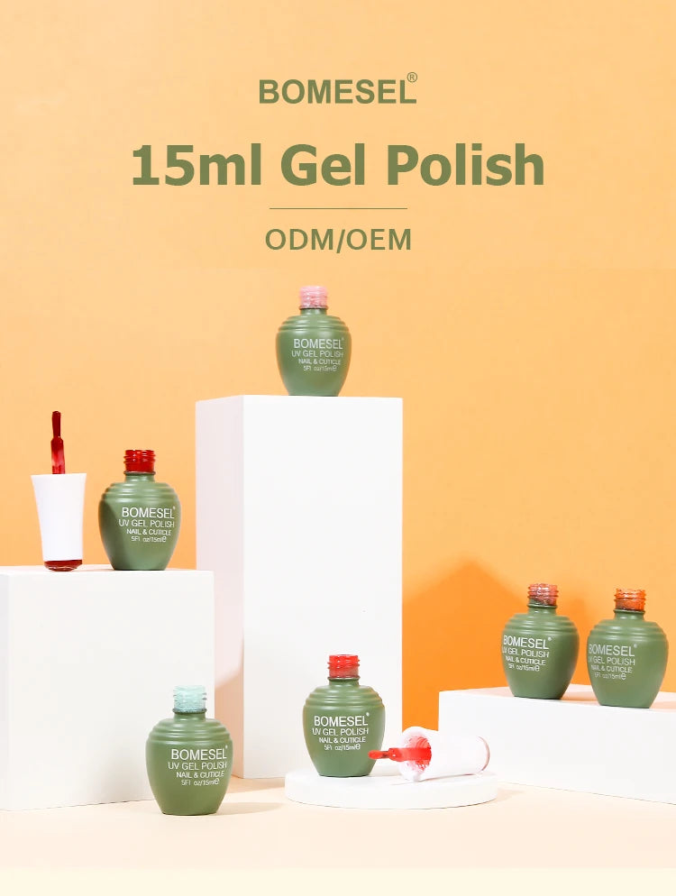 Wholesale Fashionable Solid Color UV Nail Polish Gel High Quality and Long-lasting Customizable for Salons and Personal Use