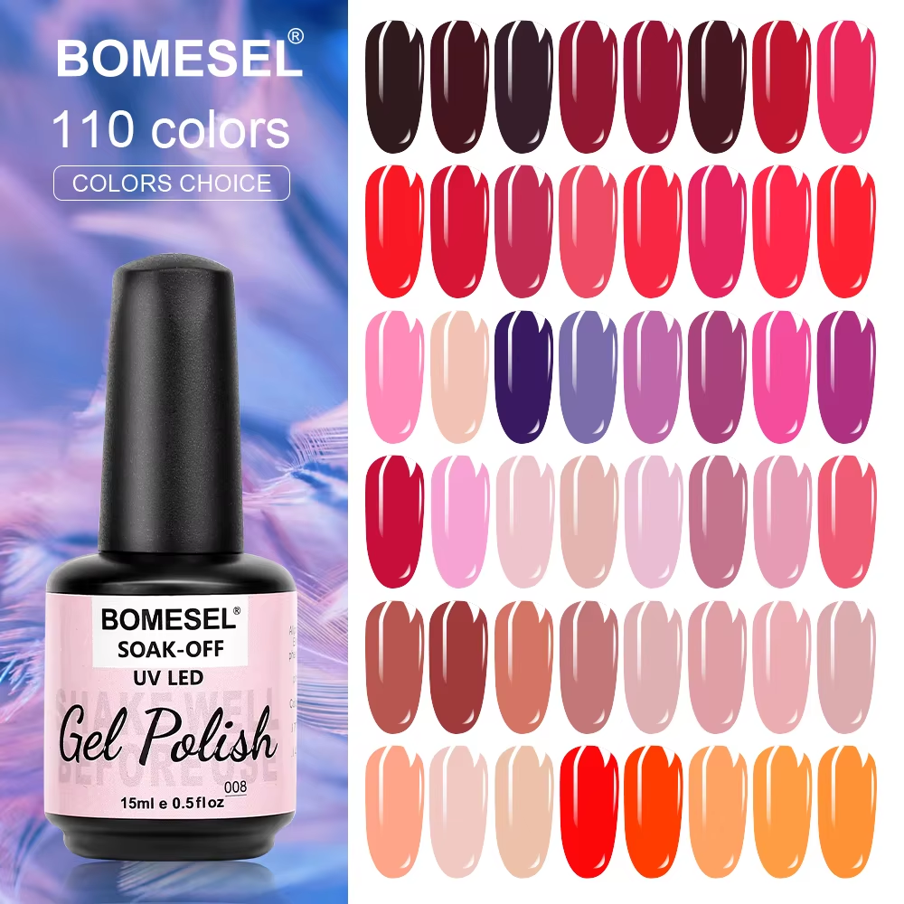 2024 Bomesel Polish Gel Nail Wholesale Nail Supplies Private Label for Nails Art Salon Custom UV Gel Polish Uv Led Gel