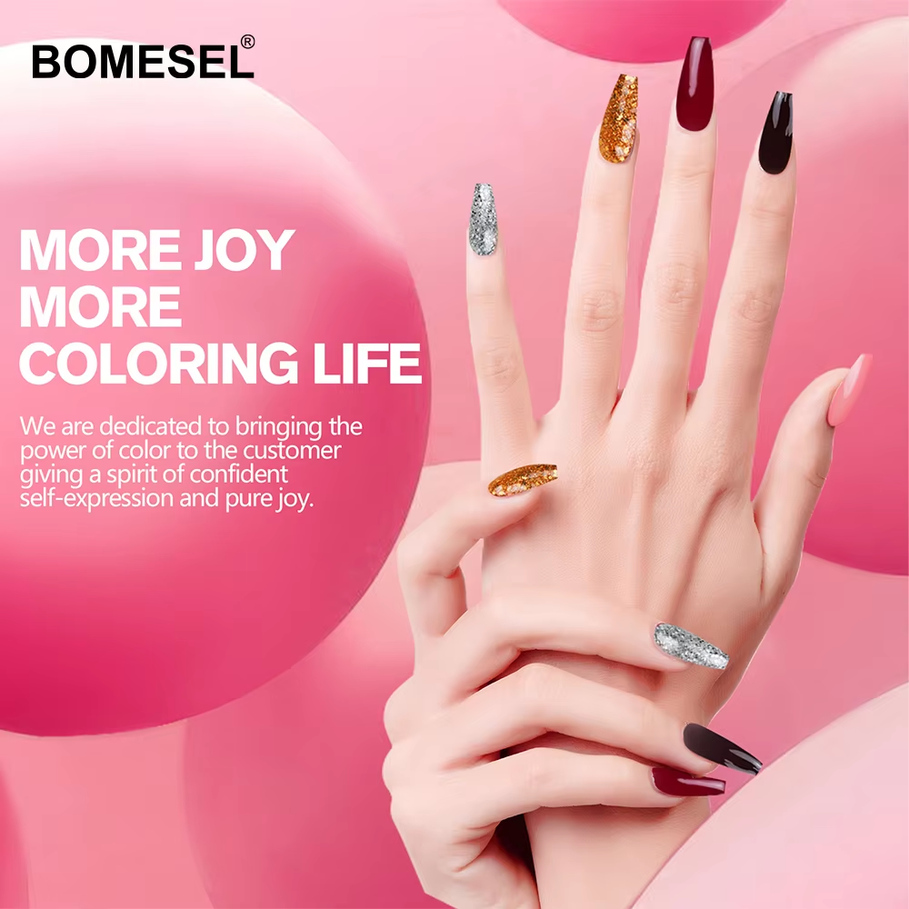 2024 Bomesel Polish Gel Nail Wholesale Nail Supplies Private Label for Nails Art Salon Custom UV Gel Polish Uv Led Gel