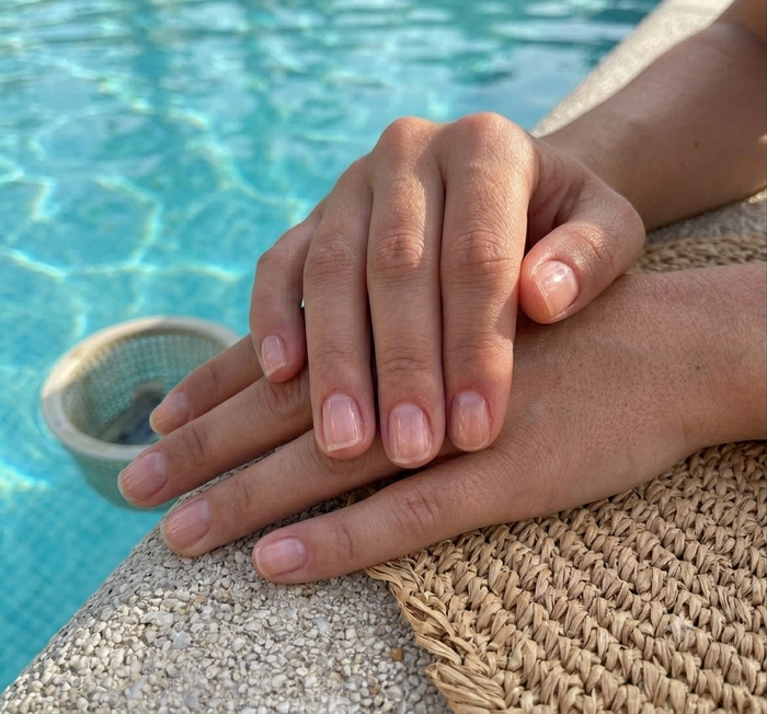 Before and after nail result