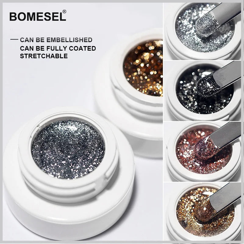 Sample Free High-Shinny Platinum Gel Polish UV Shinning Glitter Nail Lacquer LED Lamp Source DIY OEM/ODM Nail Manufacturer