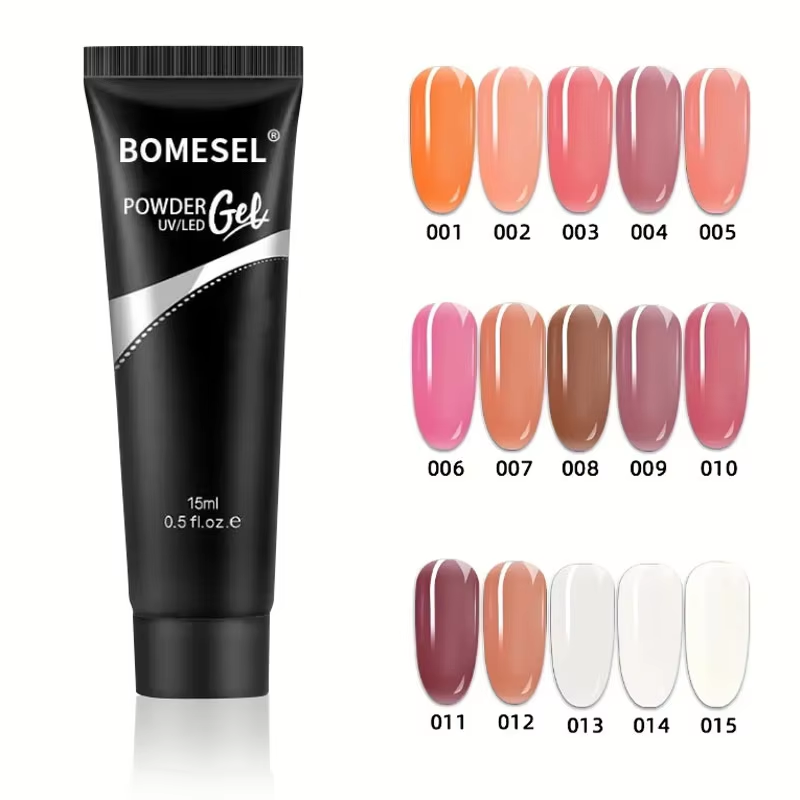 Professional 15ml Nail Art Extension Glue Set Crystal Poly Gel UV Nail Extensions Long Lasting Logo Free Nail Beauty