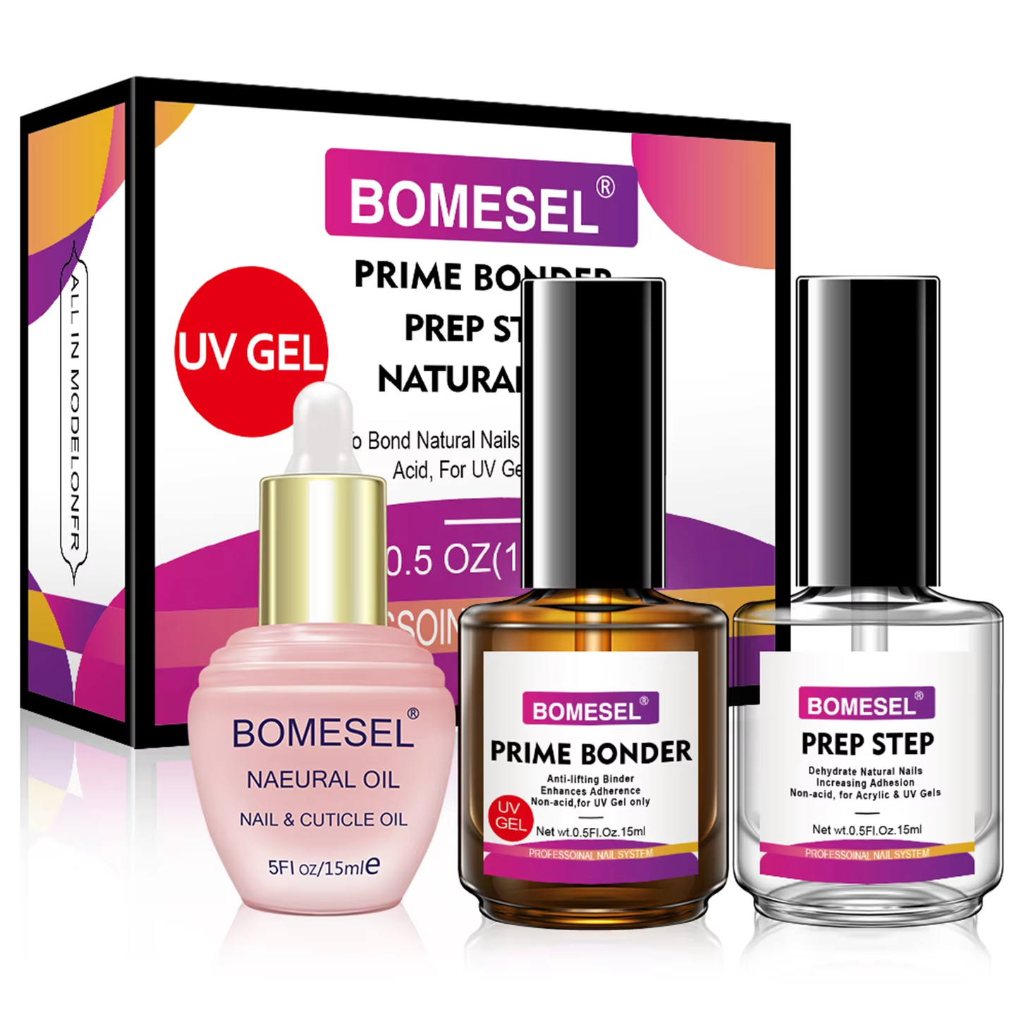 Private Label Nail Primer Bonder Pre-Dehydrator and Acrylique Dehydrate Prime Nail Builder Gel