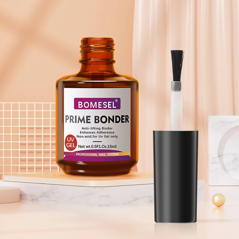 Professional Nail System Builder Gel with Prime Bonder Enhances Adherence and Gel Prep Function