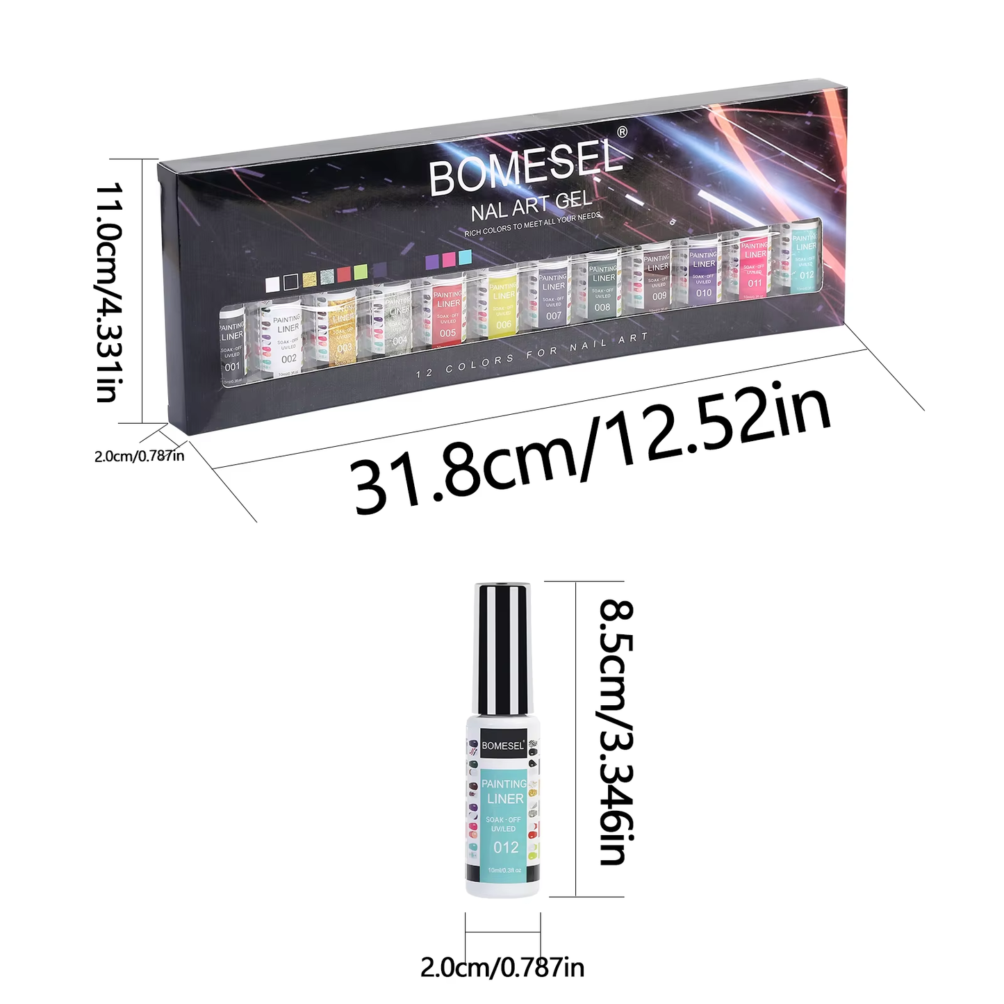 Classic Liner UV Nail Polish Drawing Line Art Wire Pulling Gel with Neon Colors