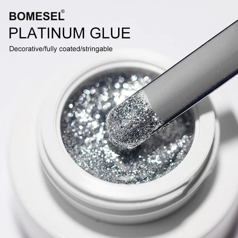 Sample Free High-Shinny Platinum Gel Polish UV Shinning Glitter Nail Lacquer LED Lamp Source DIY OEM/ODM Nail Manufacturer