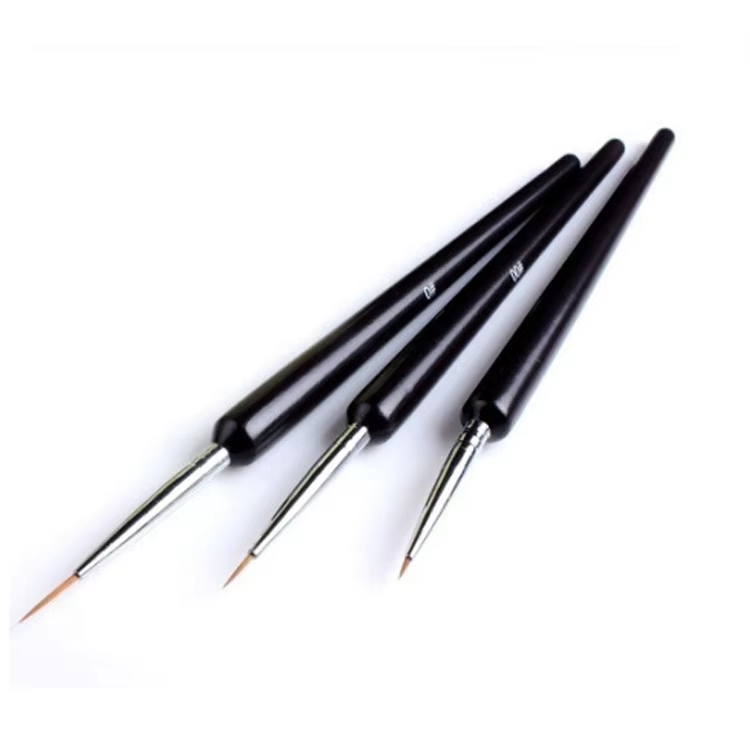 3pcs Dotting Drawing UV Gel Liner Polish Nail Art Pen Tool Nylon Brush Material