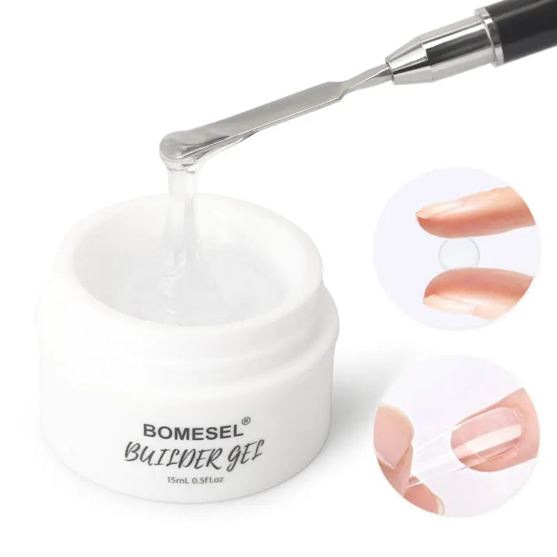 BOMESEL 15ml Hard UV Gel Nail Builder Solid Construction Extension Camouflage Colors Soak off Builder Nails