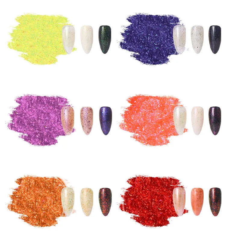 5ML UV Chameleon Flake Gel Color Changing Glitter Chrome Polish for Nail Art LED Curing DIY French Soak-Off Varnish Sparkle