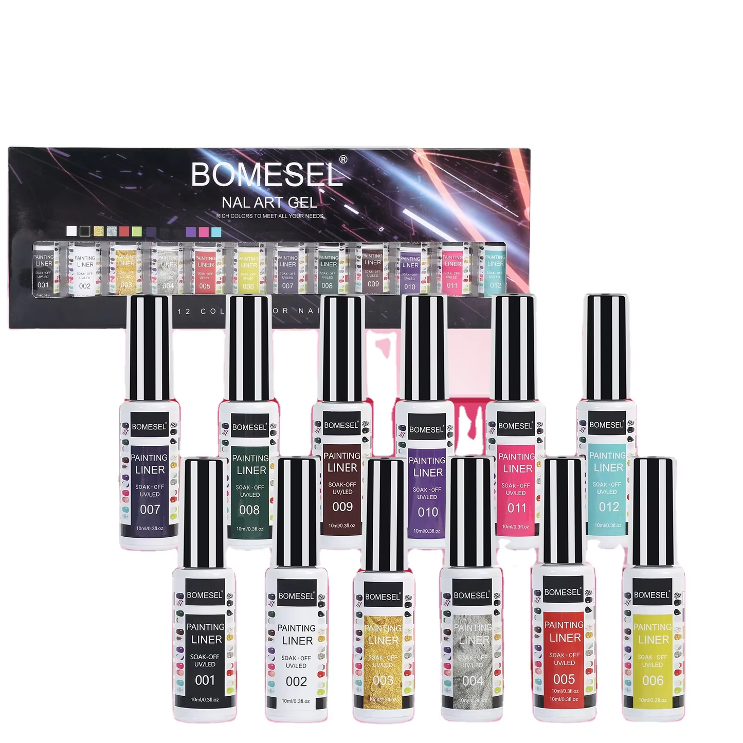 Classic Liner UV Nail Polish Drawing Line Art Wire Pulling Gel with Neon Colors