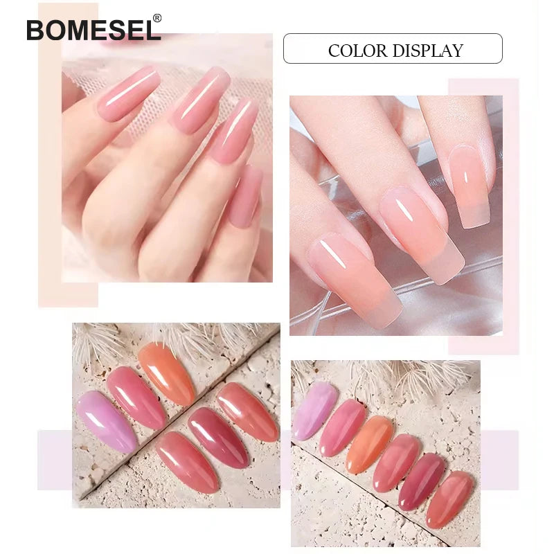 2024 OEM Self-Leveling UV Gel Nail Extension Builder Private Label Hard Jelly Gel Construction for DIY LED Lamp Source Bottle