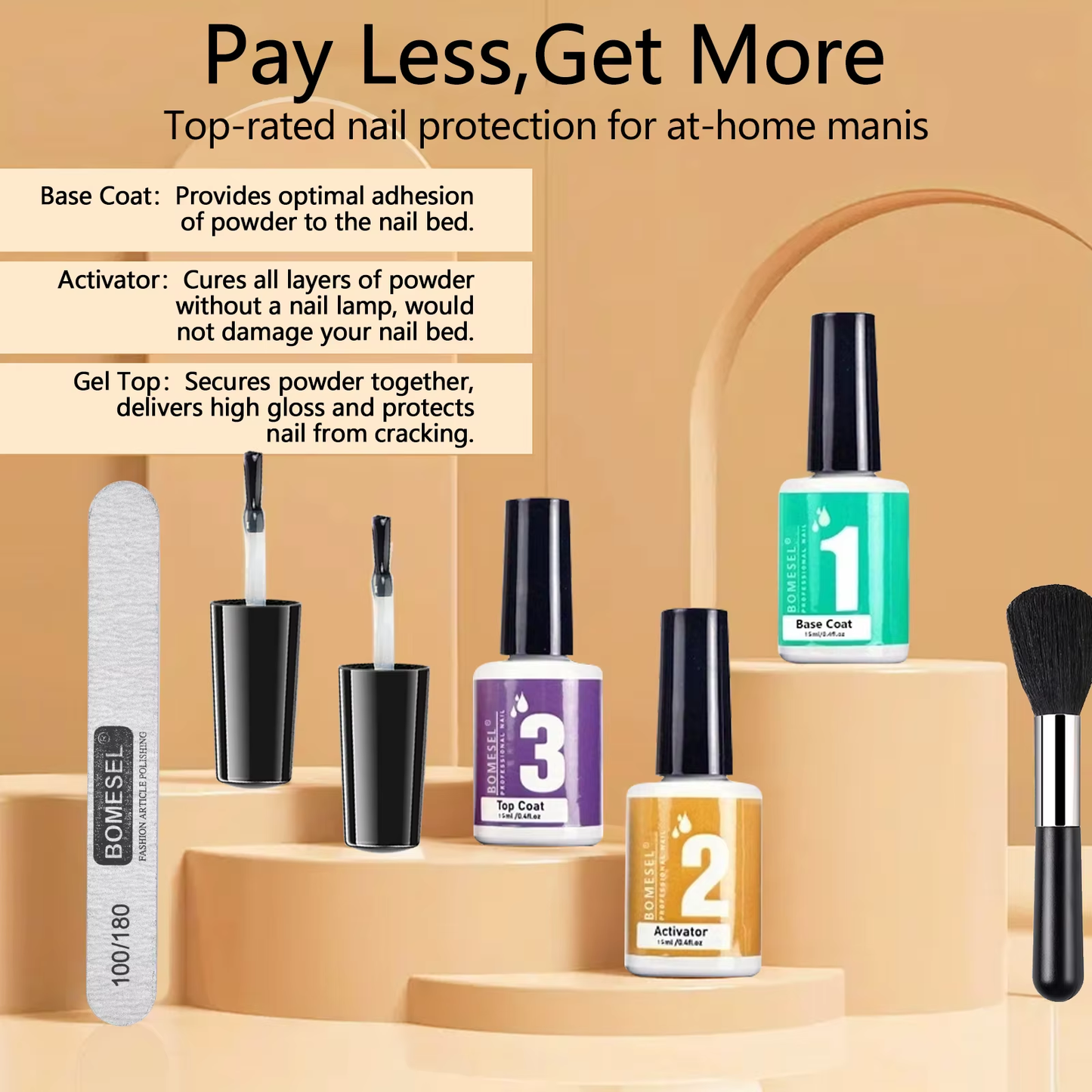 Professional Custom Eco-Friendly Nail Dipping Powder Starter Kit Professional Custom Private Label Acrylic Dipping Powder Set