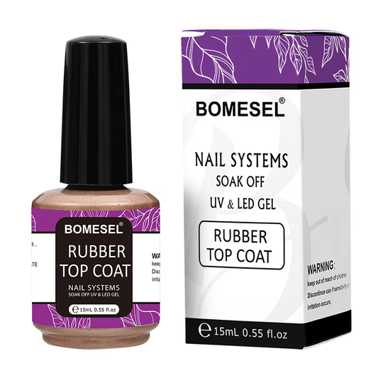 High Flexibility 15ml Nail Top Coat with Durable Rubber Top Enhanced Bonding Protective Top & Base Coat