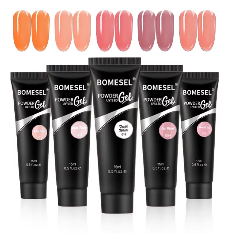 Professional 15ml Nail Art Extension Glue Set Crystal Poly Gel UV Nail Extensions Long Lasting Logo Free Nail Beauty