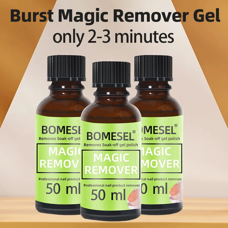 Professional 50ml Magic UV Gel Polish Remover Easy Apply and Soak-Off Nail Product for Wholesale Liquid Nail Supplies