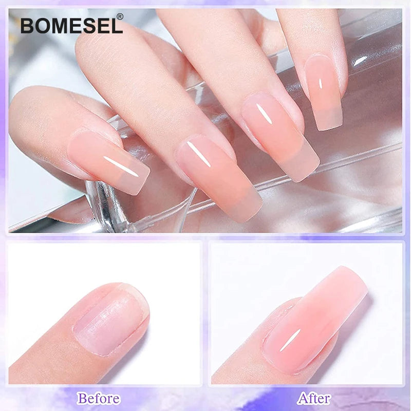 2024 OEM Self-Leveling UV Gel Nail Extension Builder Private Label Hard Jelly Gel Construction for DIY LED Lamp Source Bottle