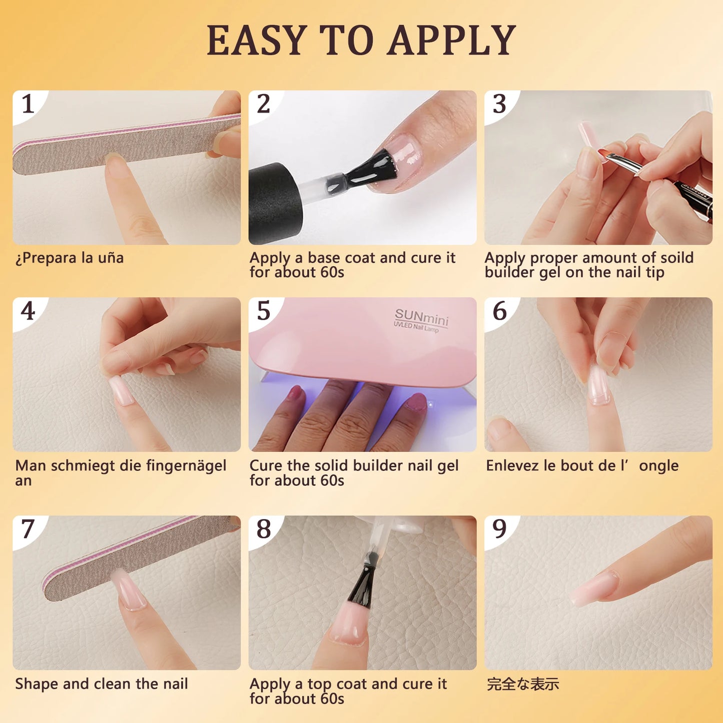 Solid Cream UV Gel Nail Polish 7-Color Manicure Set for Nail Salon OEM Bottle Beauty Cosmetics for Men