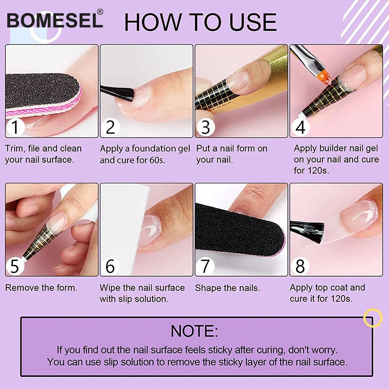 2024 OEM Self-Leveling UV Gel Nail Extension Builder Private Label Hard Jelly Gel Construction for DIY LED Lamp Source Bottle