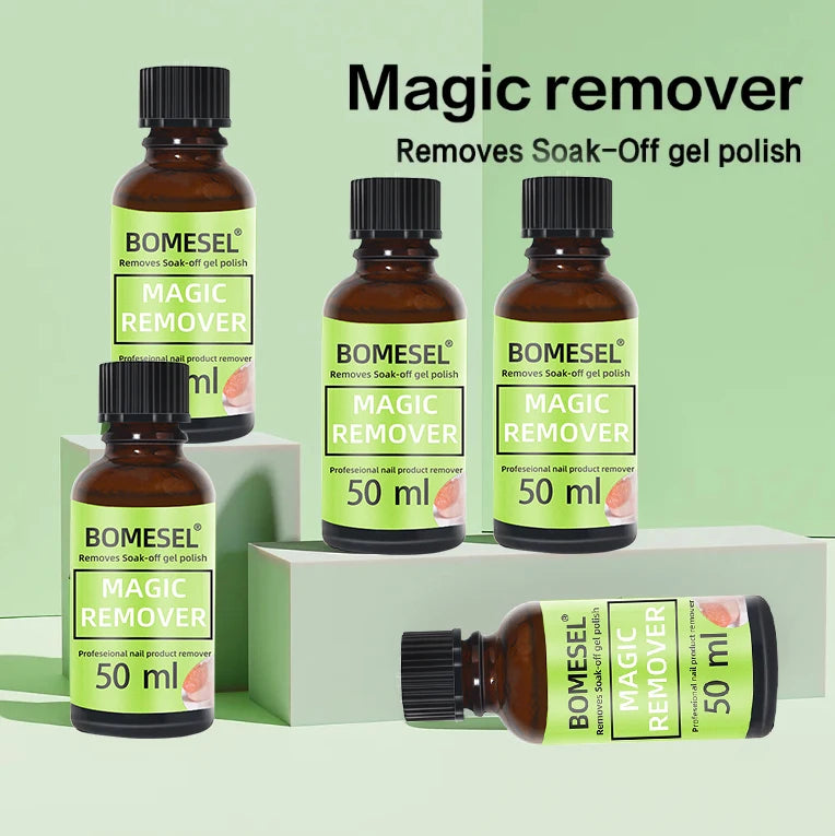 Professional 50ml Magic UV Gel Polish Remover Easy Apply and Soak-Off Nail Product for Wholesale Liquid Nail Supplies