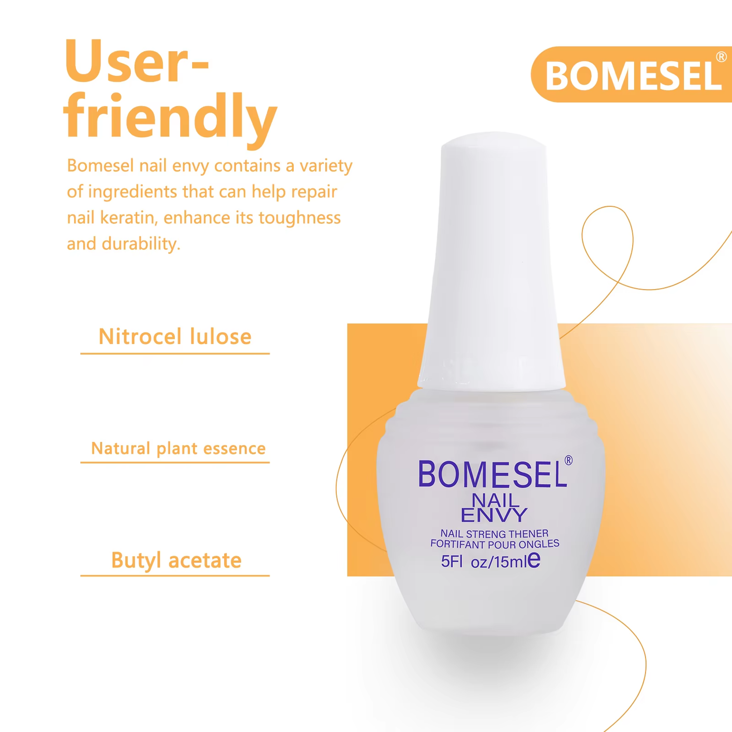 Nail Hardener & Strengthener Rescue Calcium Nail Envy Repair Care Polish Cuticle Oil for Thin Nail Growth