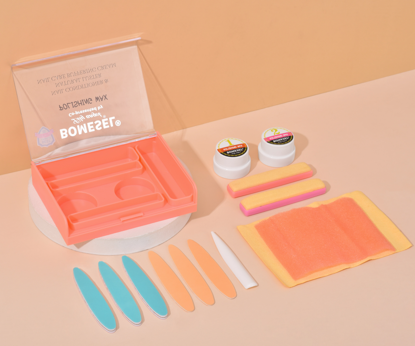 Professional Purplish Nail Kit for Manicure Polished Wax File Brush-for Infant Use Packed in Box