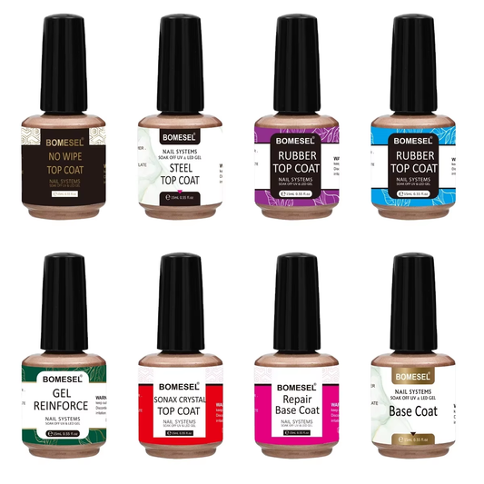 Top Coat and Base Coat Set for Nail Art Painting UV Gel Polish by Premium Nail Supply Manufacturer
