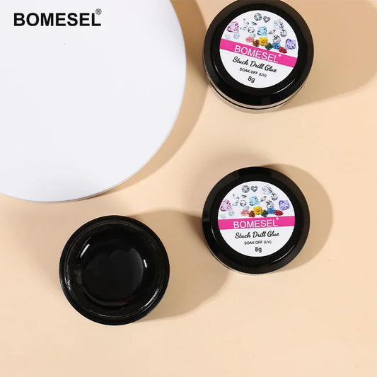 8g Transparent UV Gel Stuck Drill Glue Beads for Rhinestone Jewelry & Nail Art Decoration Convenient Drill Glue Point