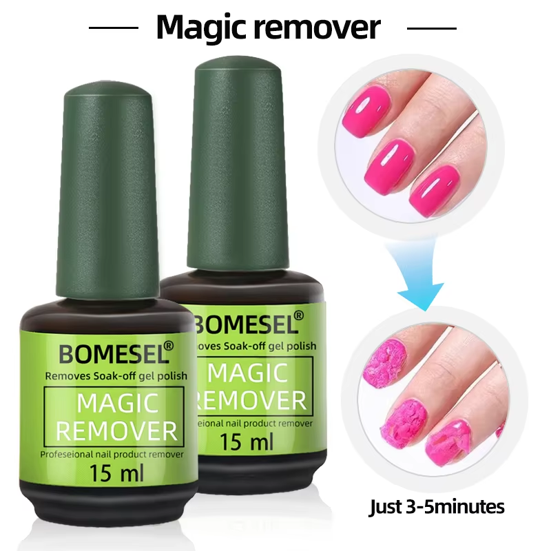 Wholesale Professional 15ml Magic UV Gel Nail Polish Remover Liquid OEM Private Label Top Seller for DIY Application