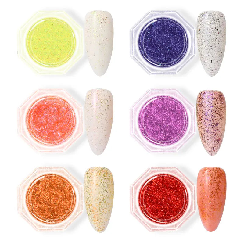 5ML UV Chameleon Flake Gel Color Changing Glitter Chrome Polish for Nail Art LED Curing DIY French Soak-Off Varnish Sparkle
