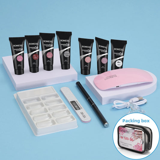 Nail Art Extension Glue Set Gel Polish Double-ended Brush Nail Art Crystal Nail Extension All Product Kit