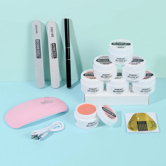 Solid Cream UV Gel Nail Polish 7-Color Manicure Set for Nail Salon OEM Bottle Beauty Cosmetics for Men