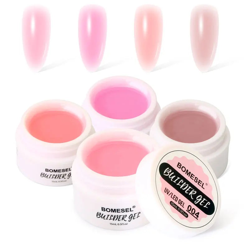 BOMESEL 15ml Hard UV Gel Nail Builder Solid Construction Extension Camouflage Colors Soak off Builder Nails
